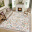 Tapis lavable à motif floral de style campagnard antidérapant pour chambre d'enfant - rose-1416020717-1415507864