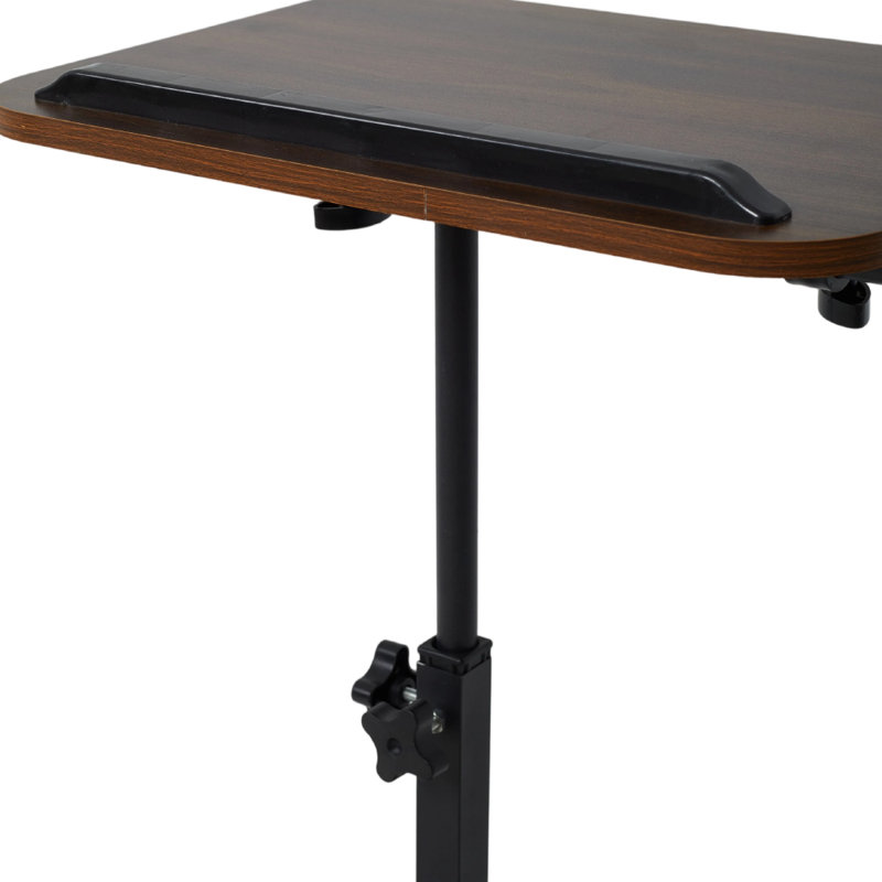 Tray Top Pedestal End Table, Brown/Black