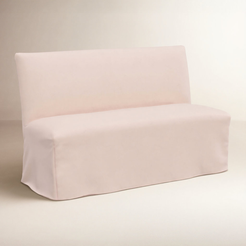 Silvia 57" Dining Bench, Classic Blush Performance Velvet