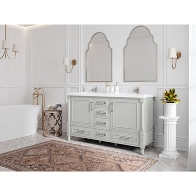 Normalie 60 In. W X 22 In. D Double Sink Bathroom Vanity
