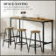 Table avec tabourets, table de cuisine 4 chaises, ensemble de table de bar à hauteur de comptoir 5 pièces et chaises