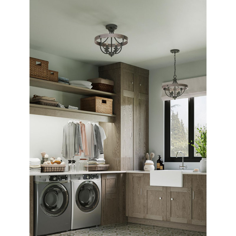Eidanas Semi Flush Mount, Graphite