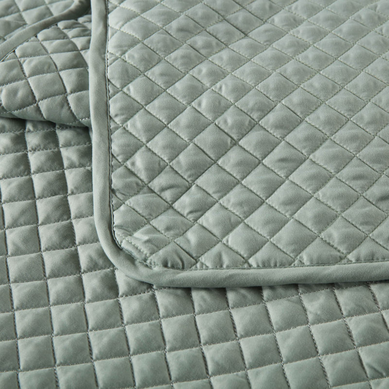  Courtepointe simple en microfibre traditionnelle, Courtepointe double/grand, Sauge