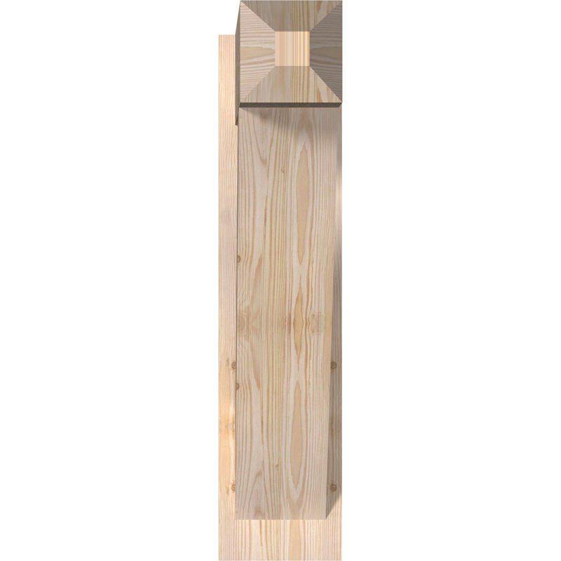 Artisan traditionnel en bois rustique, Sapin Douglas de 7 1/2 po (lisse), P 26 po x H 32 po