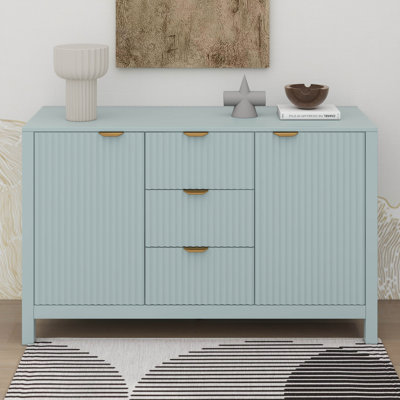 Storage Cabinet Fluted Sideboard Buffet Cabinet With Storage With 2 Doors And 3 Drawers by George Oliver