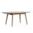 Walnut Colour Solid Oak Round Corner Diagonal Leg Telescopic Table 1.2-1.6M, For 6-8 People To Meet Dining Table Wood (Walnut Colour)