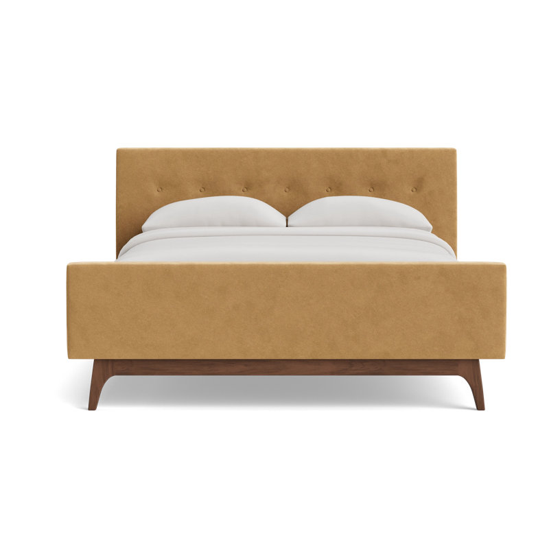 Tyler Bed, Full / Double, Performance Velvet - Nutmeg