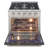 KUCHT Professional 30 in. 4.2 cu. ft. Propane Gas Range with Sealed Burners and Convection Oven in Stainless Steel with Cement Grey Oven Door-94094662-50147959