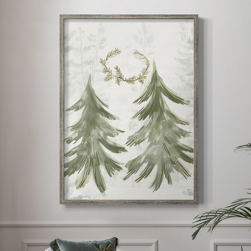 «Christmas Holiday Art», reproduction encadrée Ccclxx - bois massif, H 11 po x l 9 po