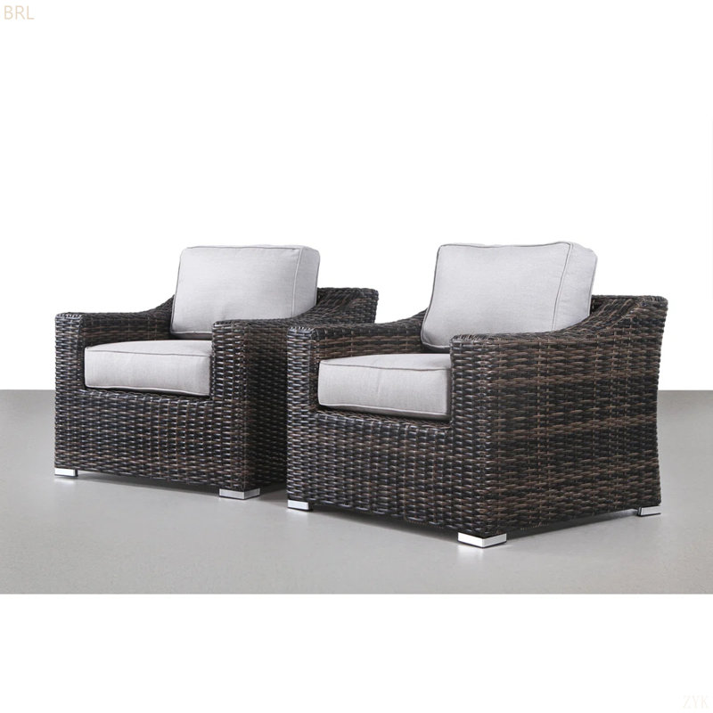 Chaise de patio avec coussins 2, Blanc