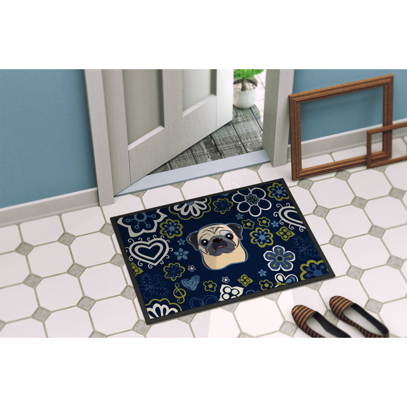 Tapis d'extérieur antidérapant Toluca, Fug Pug, L 24 po x L 36 po