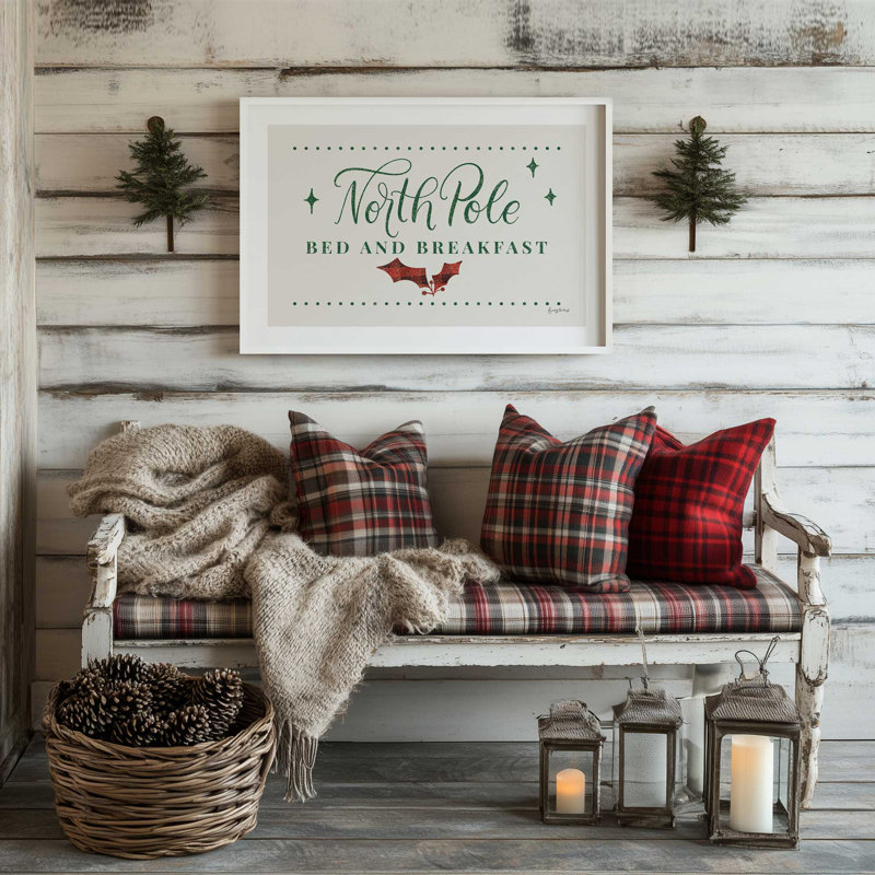 Imprimé de chambre d'hôte North Pole, Cadre doré brossé, H 12,25 po x l 15,25 po