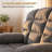 Oversized Massage Recliner Chair with Heat, Swivel Glider Rocker, Extra-Wide Seat-1351134224