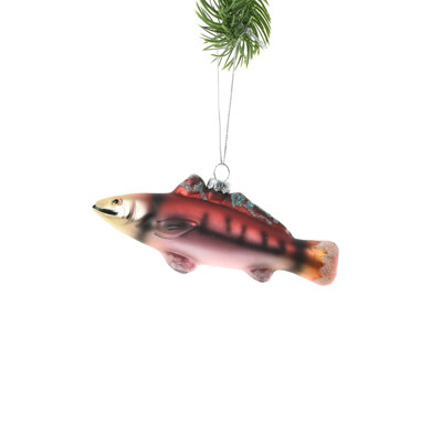 Ornement suspendu rouge saumon (paquet de 3)