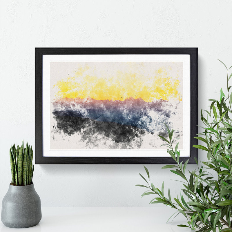 Mount Seymour in Canada - Framed Print, 27cm H x 36cm W x 2cm D, Black Framed