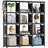 Book Shelf, 12 Cube Storage Organizer, DIY Bookcase, Metal Cube Bookshelf, Cubbies Closet Storage Organizer Shelves