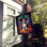 Drapeau de jardin d'Halloween en polyester à double face Jais