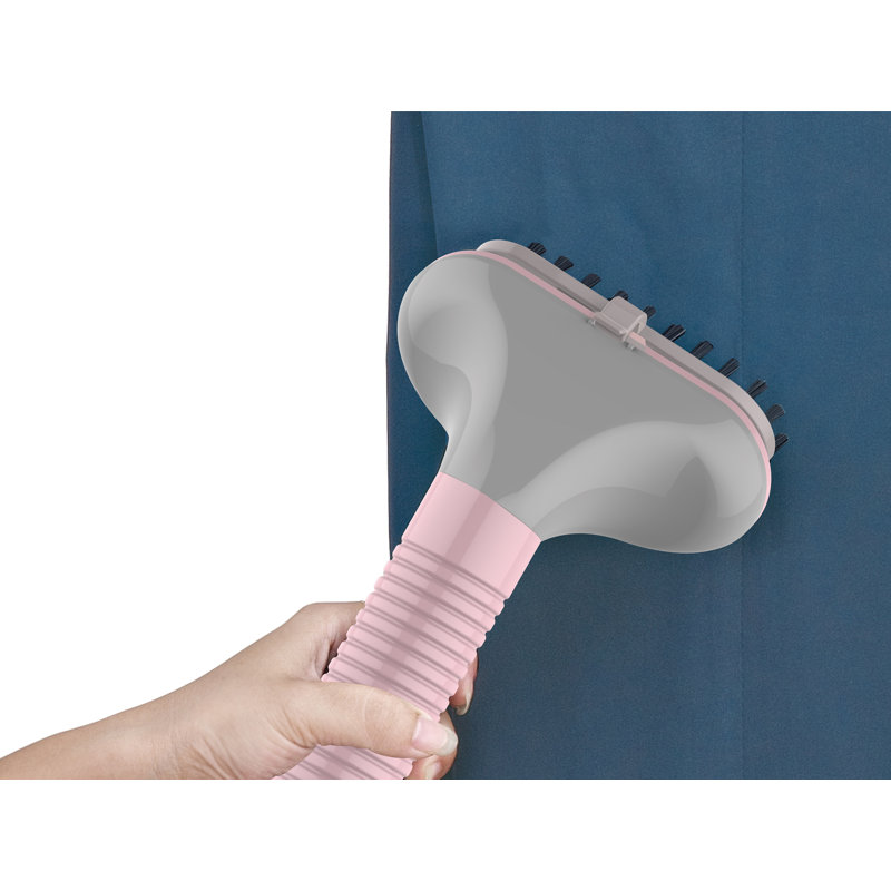 Salav Performance Series Single-Bar Garment Steamer with 360-Swivel Folding Adjustable Hanger, Blush Pink