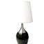 Lampe de table en métal 24 po, abat-jour blanc-197915404