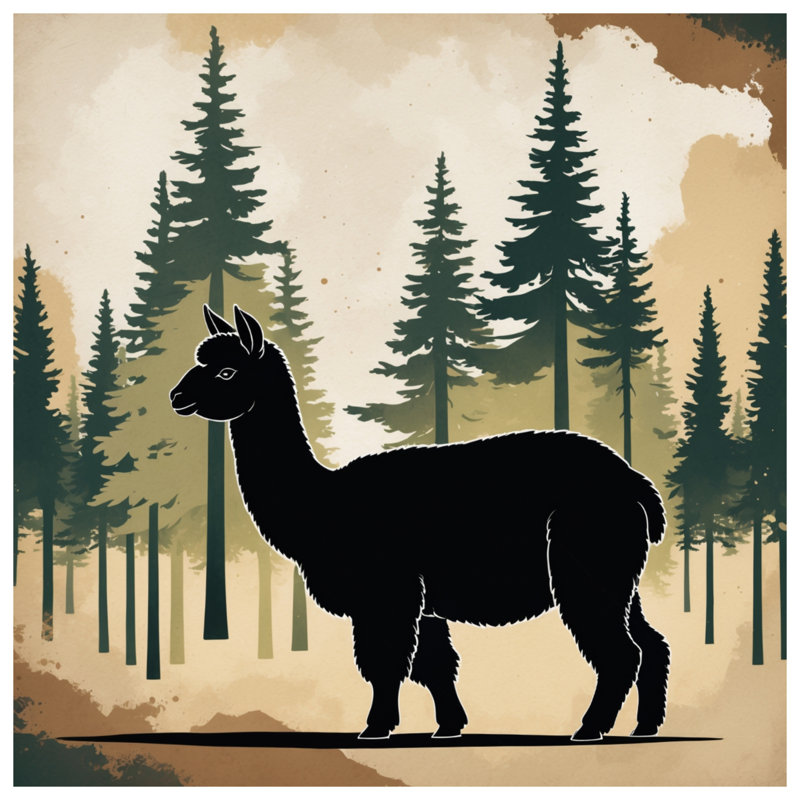 Couvre-lit noir Alpaca, Twin