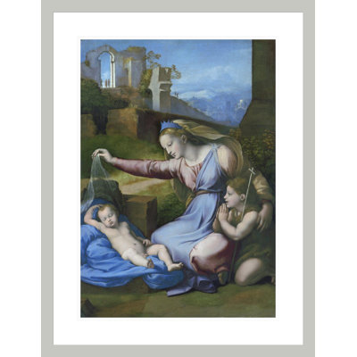 La Madone du diadème bleu par Raphael - Impression sur toile