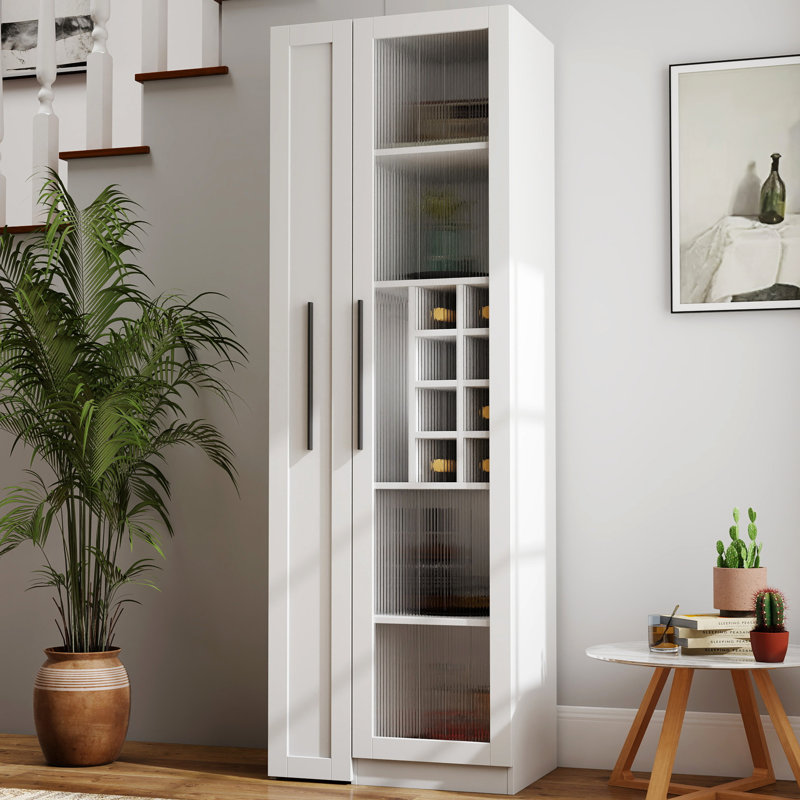 Polyvalent, extensible, rangement pour garde-manger, organisateur, portes en verre, panneau de particules et armoire fonctionnelle,