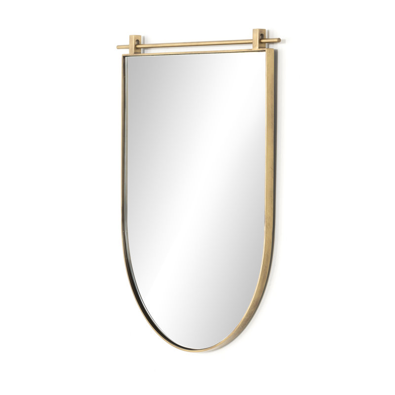 Chico Metal Wall Mirror, Antique Brass