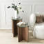 Lili Glass Pedestal Nesting Tables