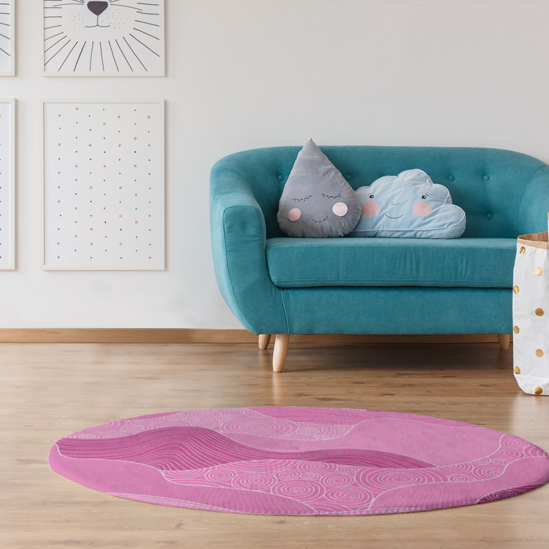 Chenille Indoor Rug, Round 5'