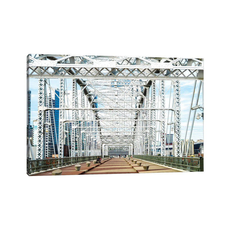 Shelby Pedestrian Bridge, Cumberland River by Susanne Kremer - No Frame Gallery-Wrapped Canvas Giclée on Canvas