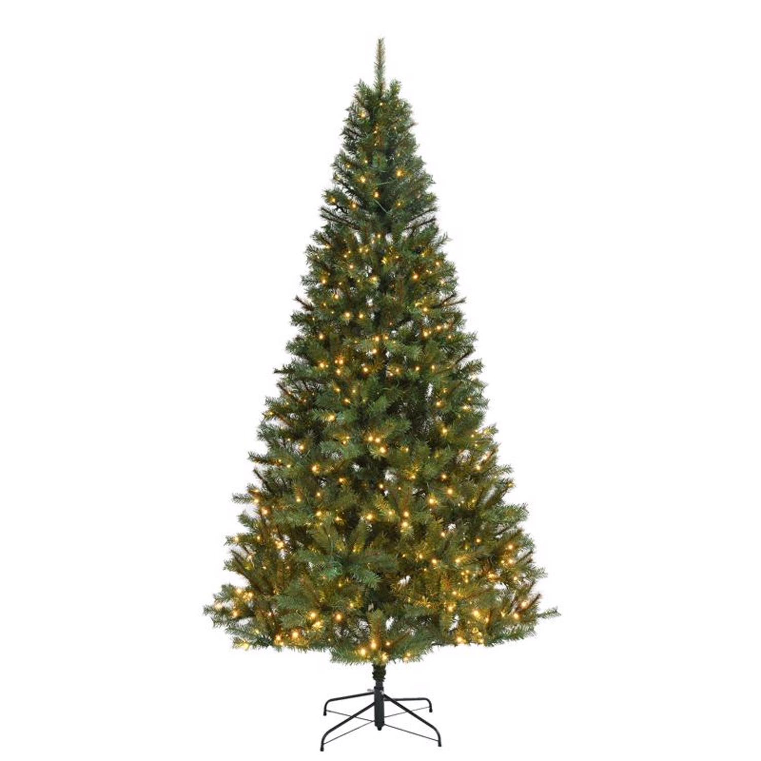 The Holiday Aisle® 1-2 Tree 7-1/2 ft. Full LED 450 ct Highland Spruce ...