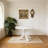 42.1"WHITE Table cross leg Mid-century Dining Table