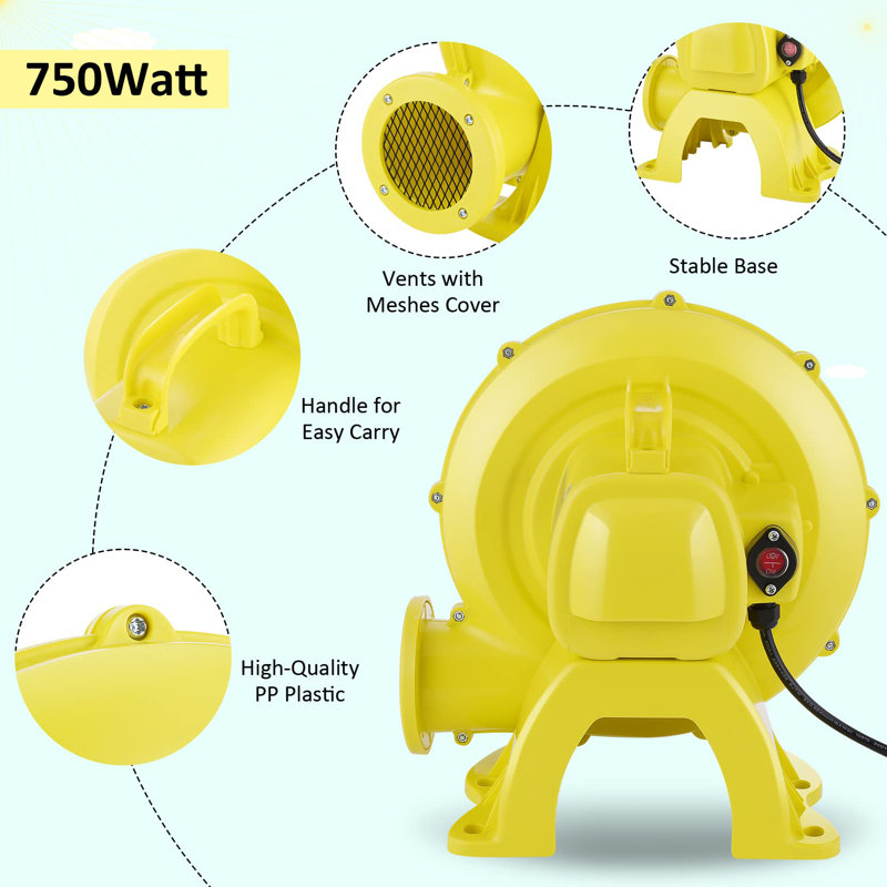 Souffleur d'air 750 watts