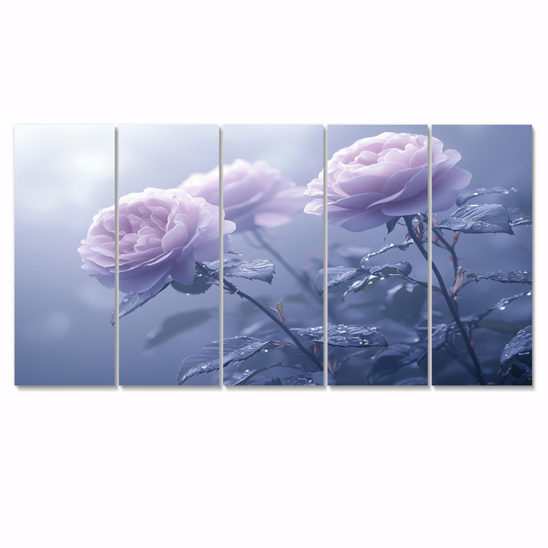 Lavande en fleurs dans le matin III - Art - pour le salon, H 28 po x l 60 po, 5