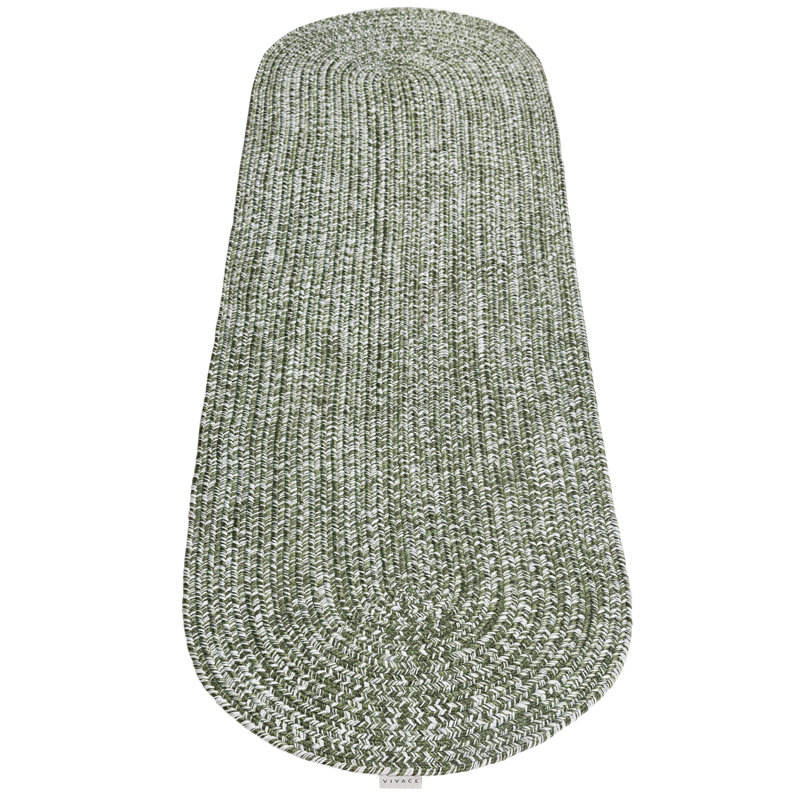 Kaden Camouflage Hand Woven Indoor / Outdoor Area Rug Set, Oval 60 x 120cm
