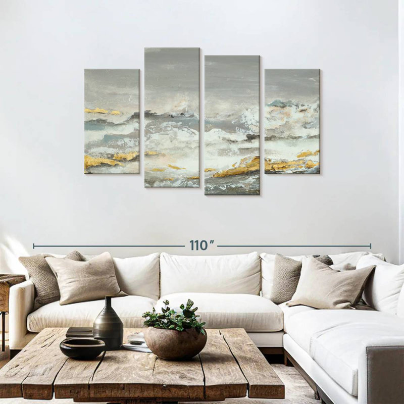 Avery Golden Rocks, 48" H x 75" W