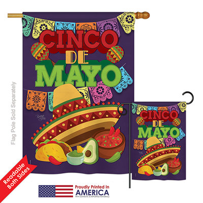 Double Sided Polyester Cinco De Mayo