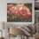 Crimson Red Tulips Sway In A Sunlit Garden I - Tulipes, panneau mural en bois sur bois de pin naturel