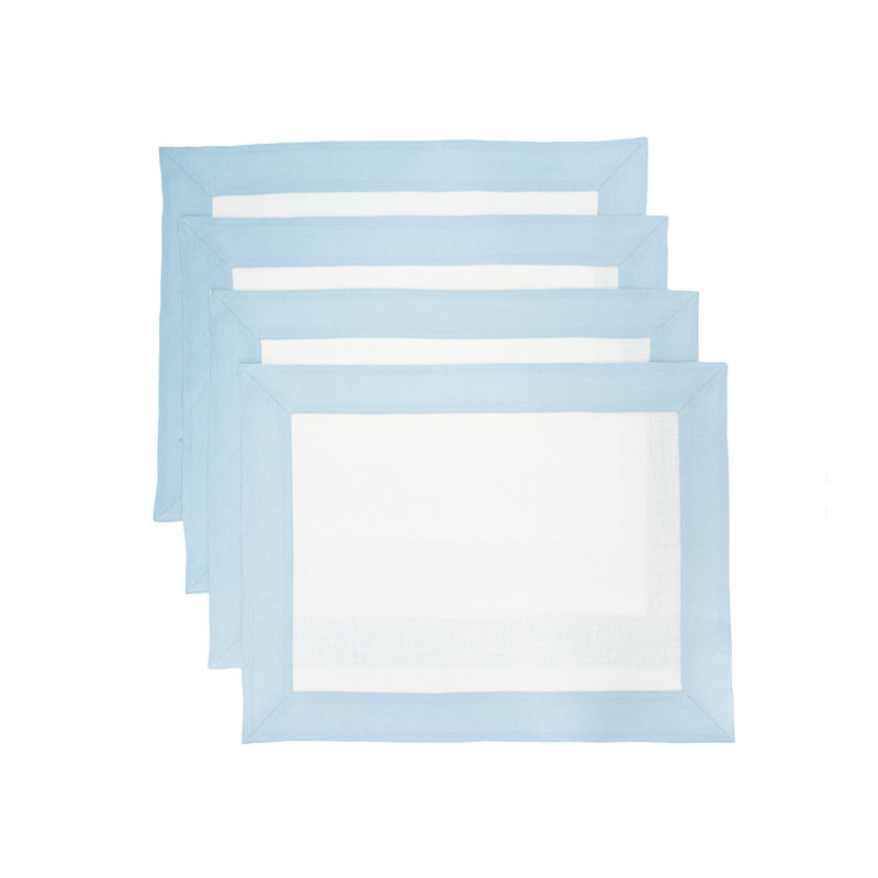 Linen Rectangle Placemat, Blue