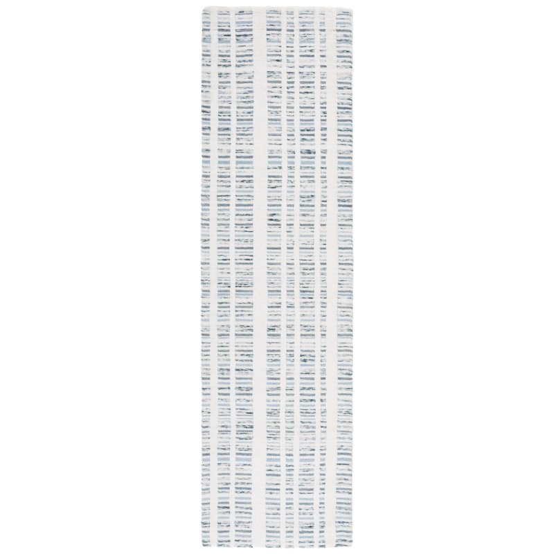 Tapis Fanechka 651 bleu sarcelle / ivoire, Tapis de couloir 2 pi 3 po x 8 pi