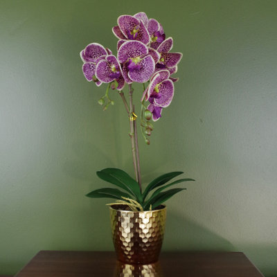 Plastic, Silk Artificial Arrangement in Pot