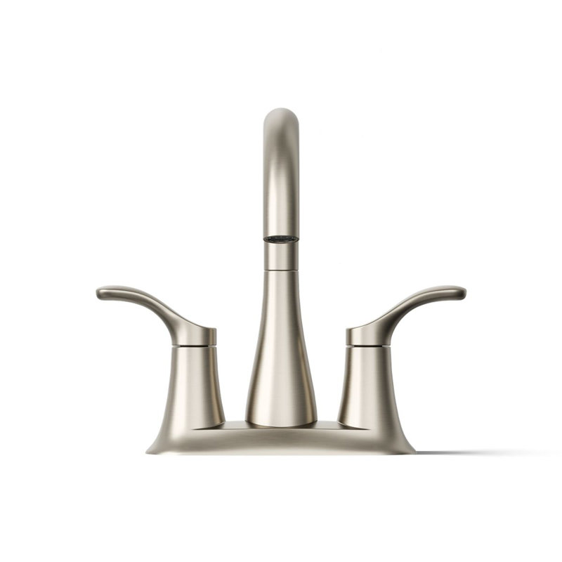 Simplice Centerset Bathroom Sink Faucet, 1.0 Gpm, Vibrant Brushed Nickel, 1 GPM