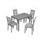 Ensemble de salle à manger moderne 5 pièces, table de salle à manger rectangulaire en bois avec 4 chaises rembourrées pour la cuisine et la salle à manger-1538891872