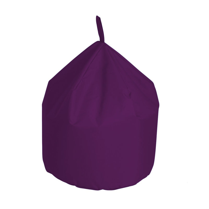 Polyester Outdoor Friendly Refillable Classic Bean Bag, Purple, 70 cm H x 60 cm W x 60 cm D