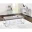 Table basse rectangulaire avec table en bois et métal, chic moderne