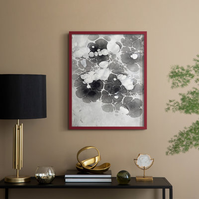 Marbling XIII Framed Print - Solid Wood