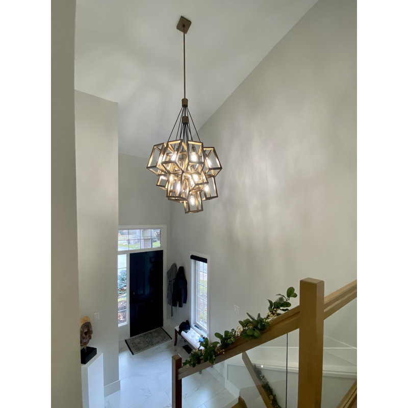 Ensemble 13 - Light Cluster Rectangle Pendant, Brushed Bronze