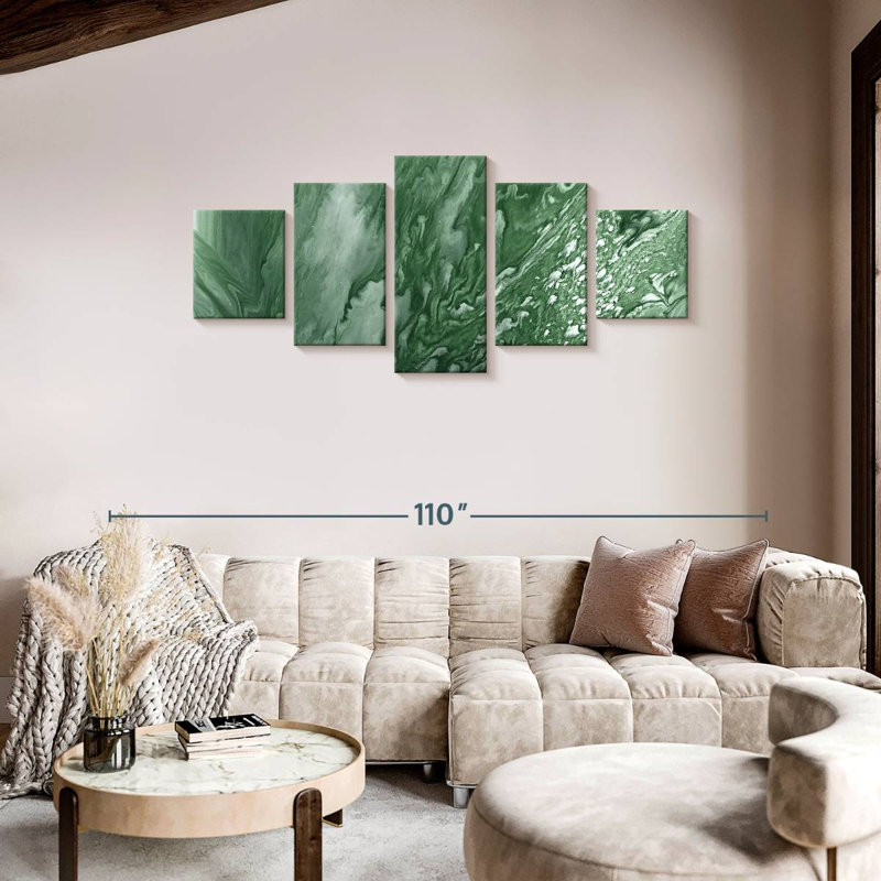 Malachite marbrée I, H 36 po x l 80 po