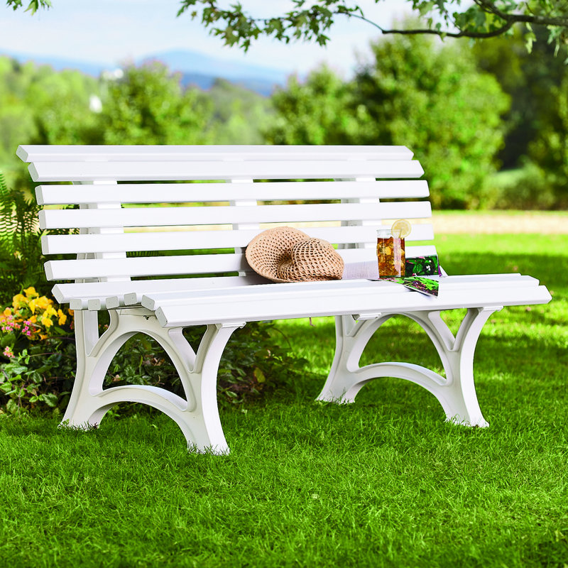 Banc de jardin en PVC Hampstead, Blanc
