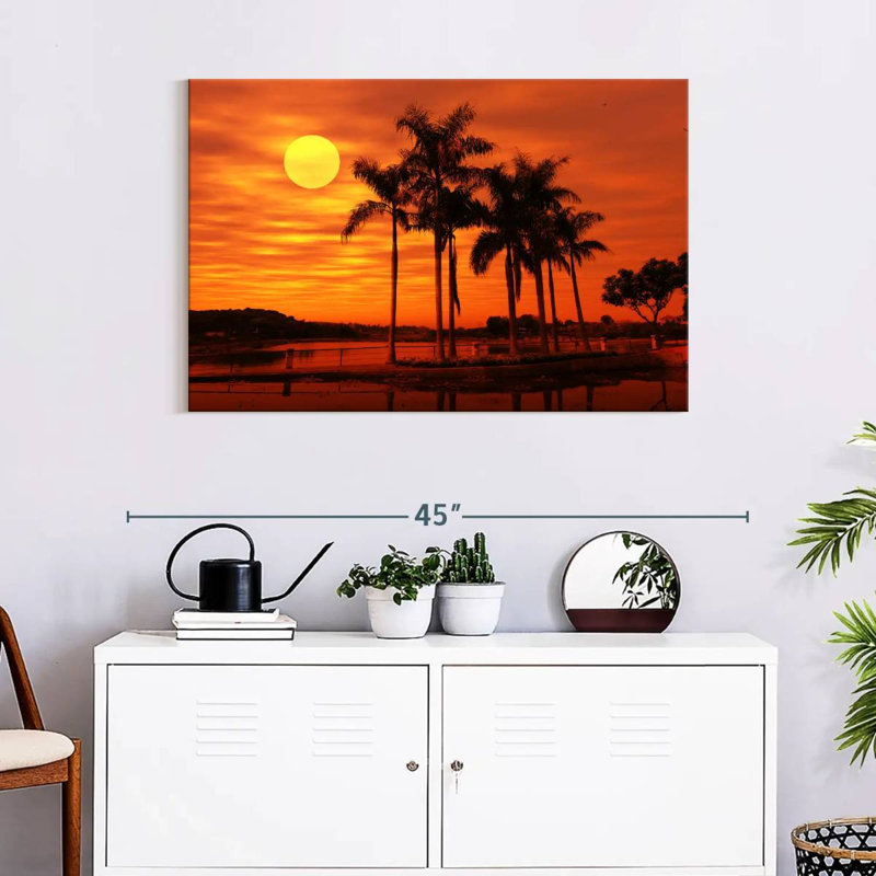 Orange Beach Scene, 24" H x 36" W